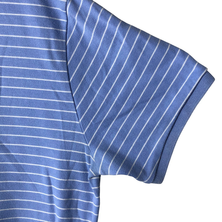 Ralph Lauren POLO by Ralph Lauren CUSTOM FIT short sleeve striped polo shirt men's XL size cotton Purple type blue-purple Vintage Second Hand