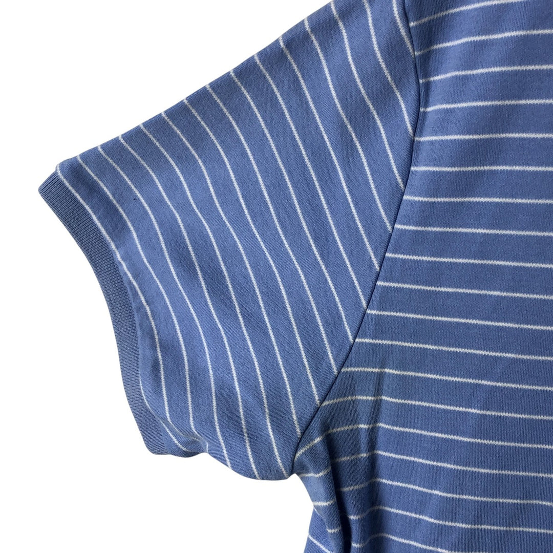Ralph Lauren POLO by Ralph Lauren CUSTOM FIT short sleeve striped polo shirt men's XL size cotton Purple type blue-purple Vintage Second Hand