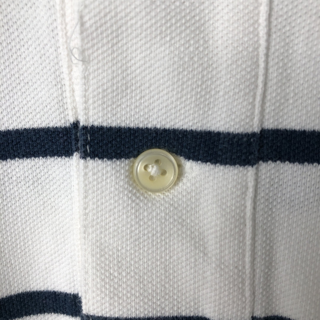 Ralph Lauren POLO by Ralph Lauren short sleeve striped polo shirt, men's size M cotton white type Vintage Second Hand