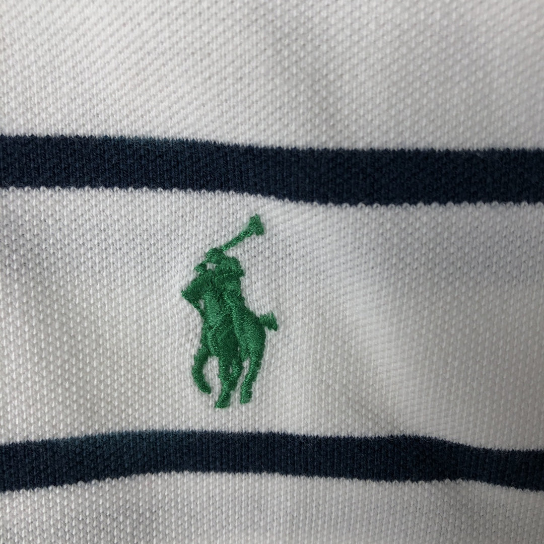 Ralph Lauren POLO by Ralph Lauren short sleeve striped polo shirt, men's size M cotton white type Vintage Second Hand