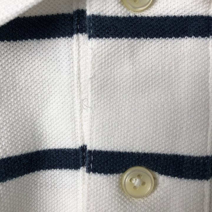 Ralph Lauren POLO by Ralph Lauren short sleeve striped polo shirt, men's size M cotton white type Vintage Second Hand