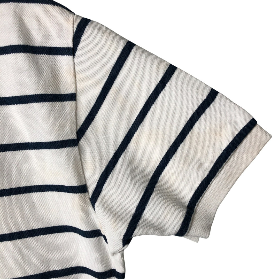 Ralph Lauren POLO by Ralph Lauren short sleeve striped polo shirt, men's size M cotton white type Vintage Second Hand