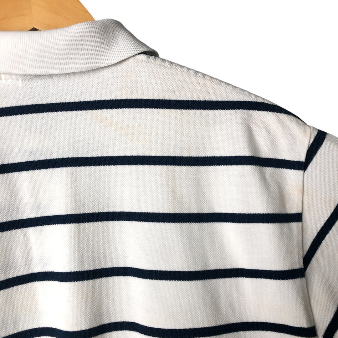 Ralph Lauren POLO by Ralph Lauren short sleeve striped polo shirt, men's size M cotton white type Vintage Second Hand
