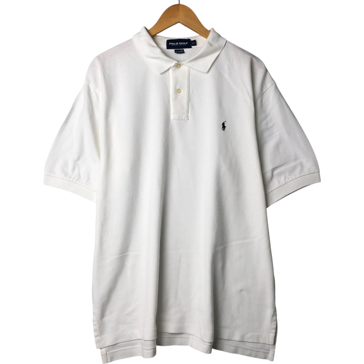 Ralph Lauren POLO GOLF Short Sleeve Polo Shirt Men's XL cotton white type Vintage Second Hand