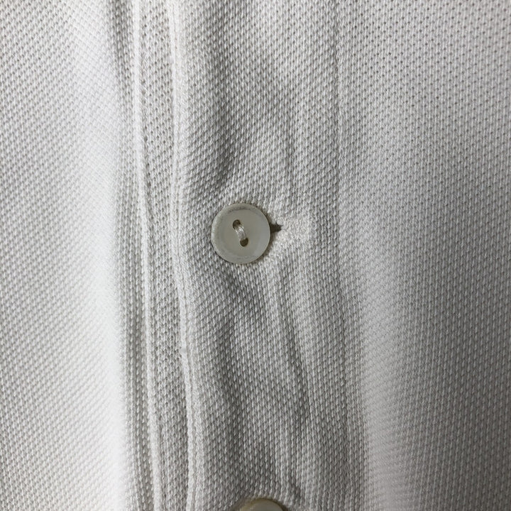 Lacoste LACOSTE French design short sleeve polo shirt size 5, men's L size cotton white type Vintage Second Hand