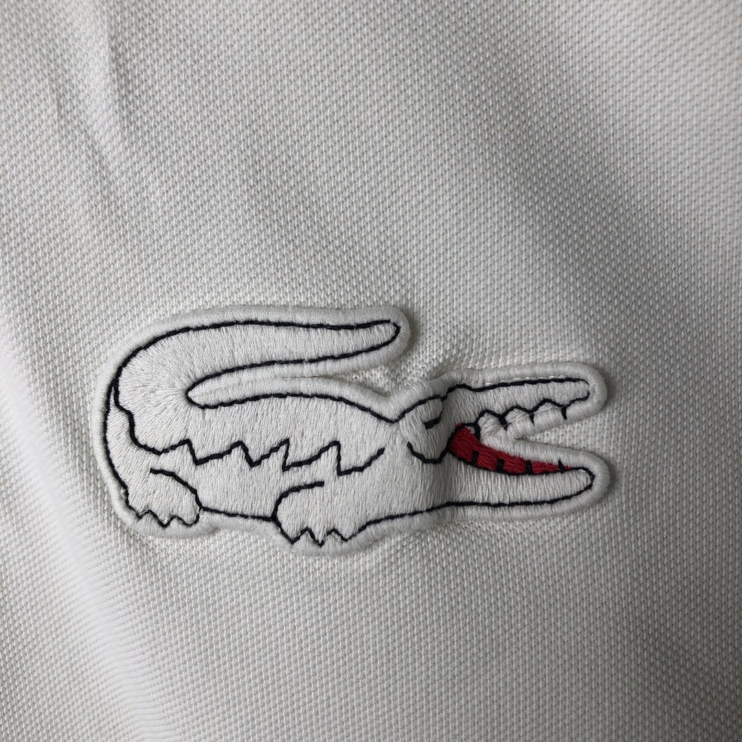Lacoste LACOSTE French design short sleeve polo shirt size 5, men's L size cotton white type Vintage Second Hand