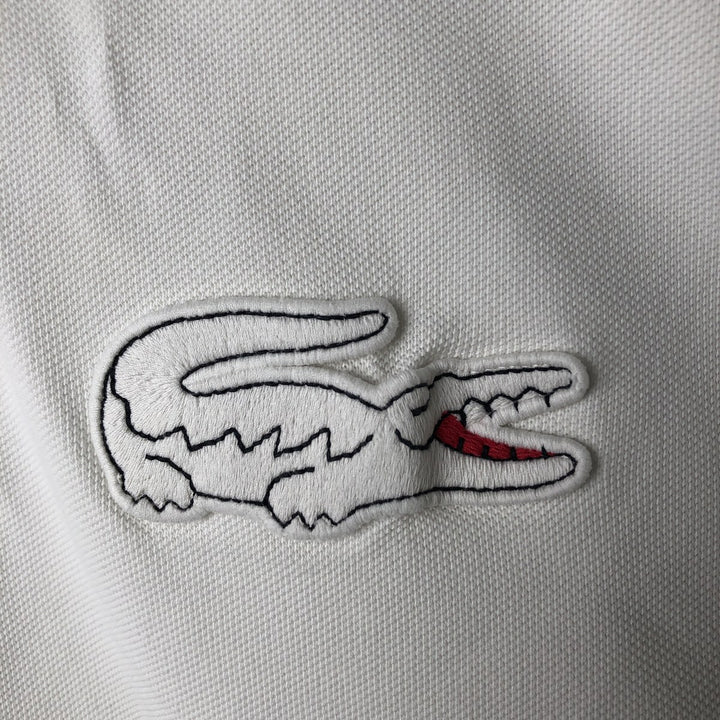 Lacoste LACOSTE French design short sleeve polo shirt size 5, men's L size cotton white type Vintage Second Hand