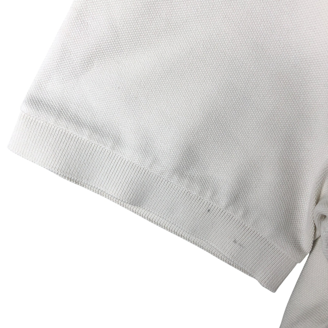 Lacoste LACOSTE French design short sleeve polo shirt size 5, men's L size cotton white type Vintage Second Hand