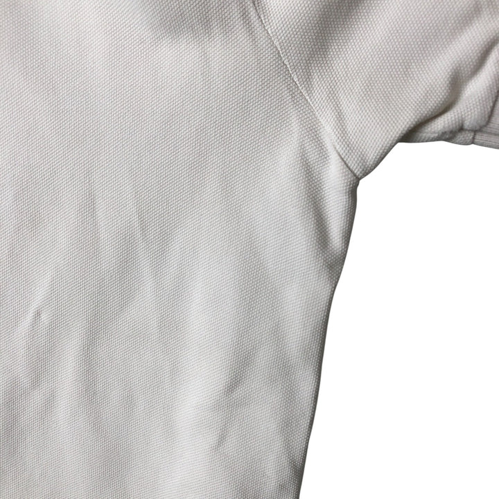 Lacoste LACOSTE French design short sleeve polo shirt size 5, men's L size cotton white type Vintage Second Hand