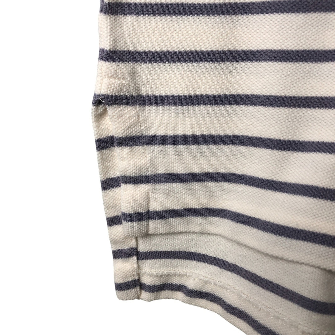 Ralph Lauren POLO by Ralph Lauren short sleeve striped polo shirt, men's size L cotton pale white type Vintage Second Hand