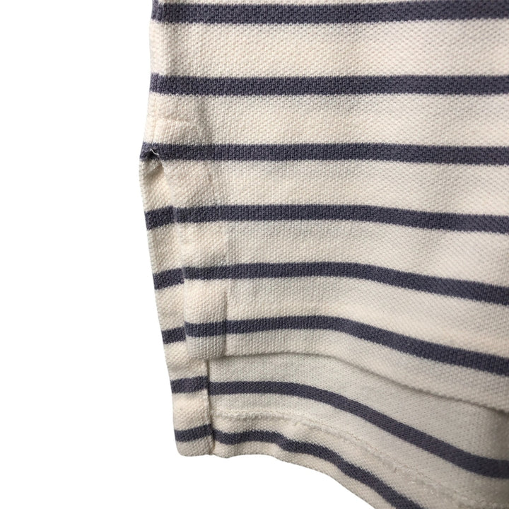 Ralph Lauren POLO by Ralph Lauren short sleeve striped polo shirt, men's size L cotton pale white type Vintage Second Hand