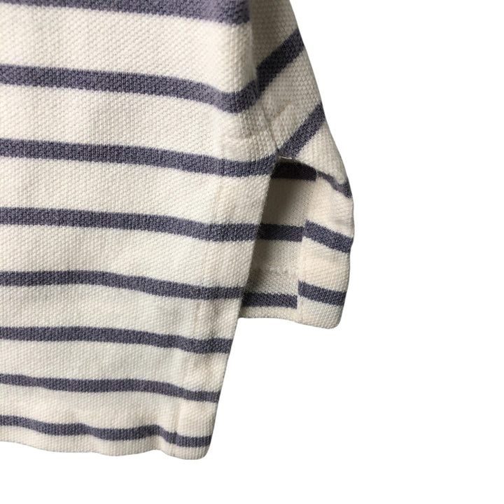 Ralph Lauren POLO by Ralph Lauren short sleeve striped polo shirt, men's size L cotton pale white type Vintage Second Hand