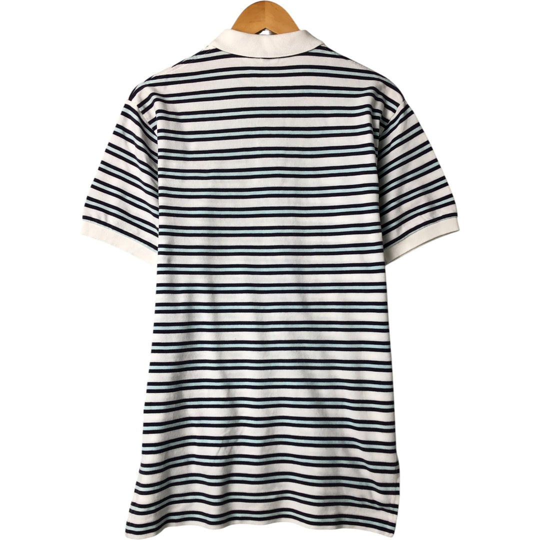 Ralph Lauren POLO by Ralph Lauren short sleeve striped polo shirt, men's size M unclear white type Vintage Second Hand