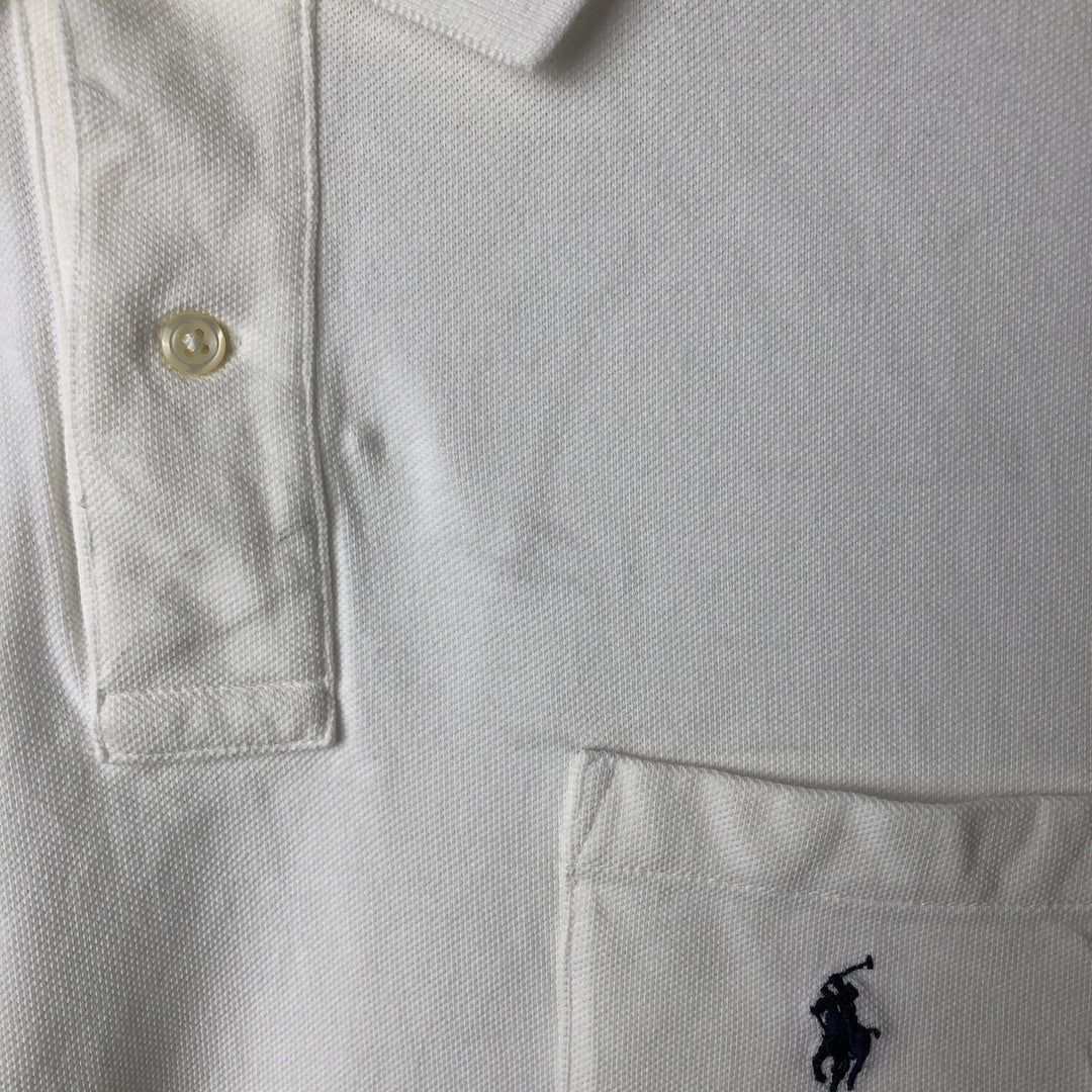 Ralph Lauren POLO by Ralph Lauren short sleeve polo shirt, men's XL size cotton white type Vintage Second Hand