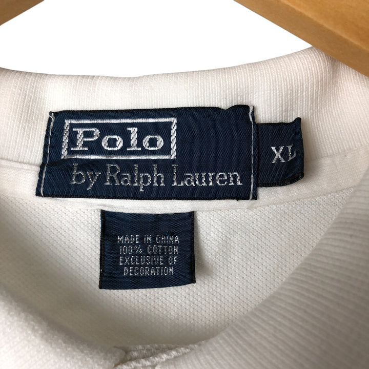 Ralph Lauren POLO by Ralph Lauren Big Pony Short Sleeve Polo Shirt Men's XL cotton white type Vintage Second Hand