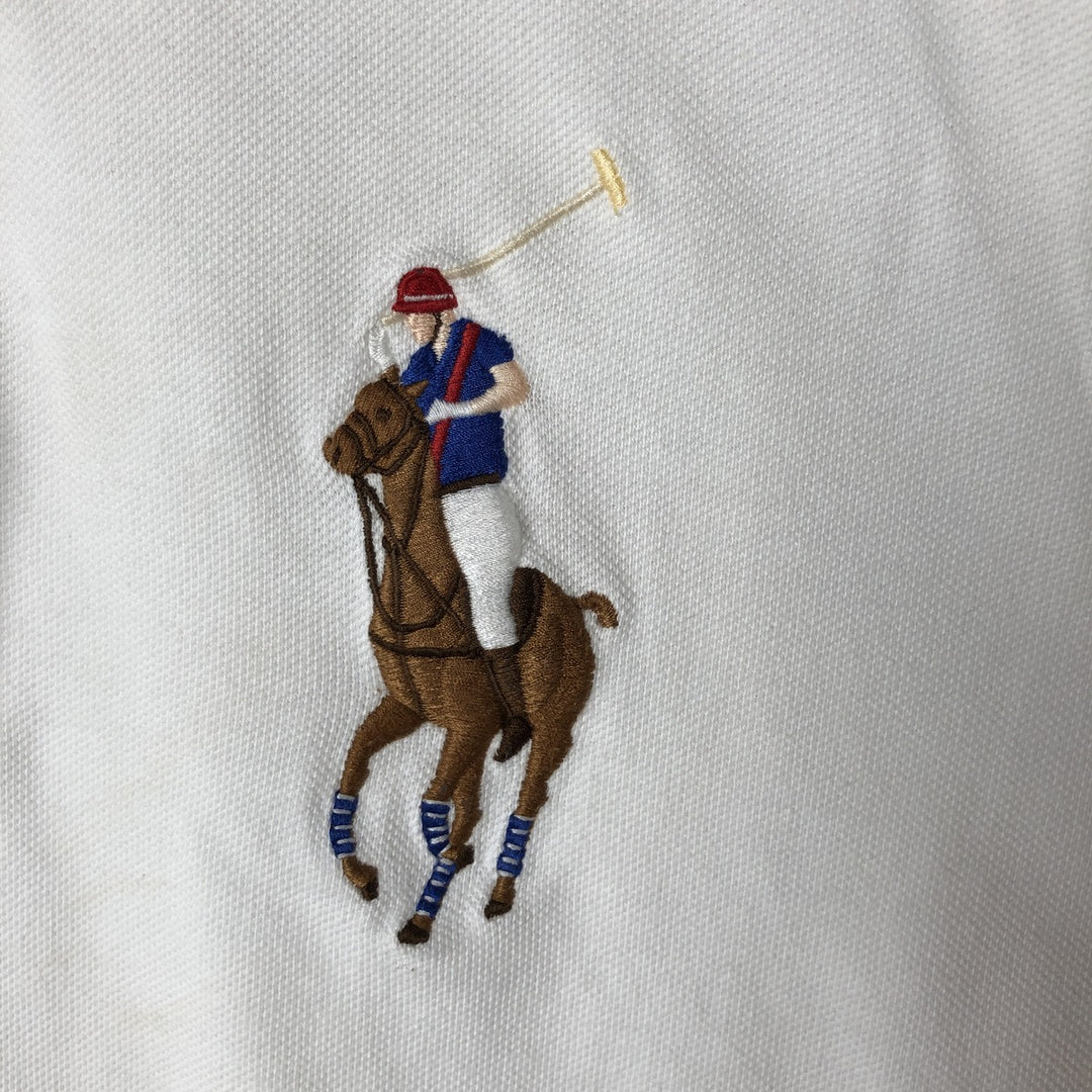 Ralph Lauren POLO by Ralph Lauren Big Pony Short Sleeve Polo Shirt Men's XL cotton white type Vintage Second Hand