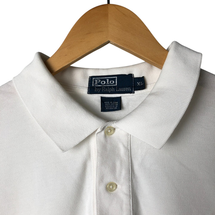 Ralph Lauren POLO by Ralph Lauren Big Pony Short Sleeve Polo Shirt Men's XL cotton white type Vintage Second Hand
