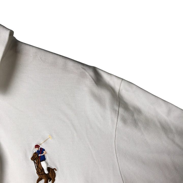 Ralph Lauren POLO by Ralph Lauren Big Pony Short Sleeve Polo Shirt Men's XL cotton white type Vintage Second Hand