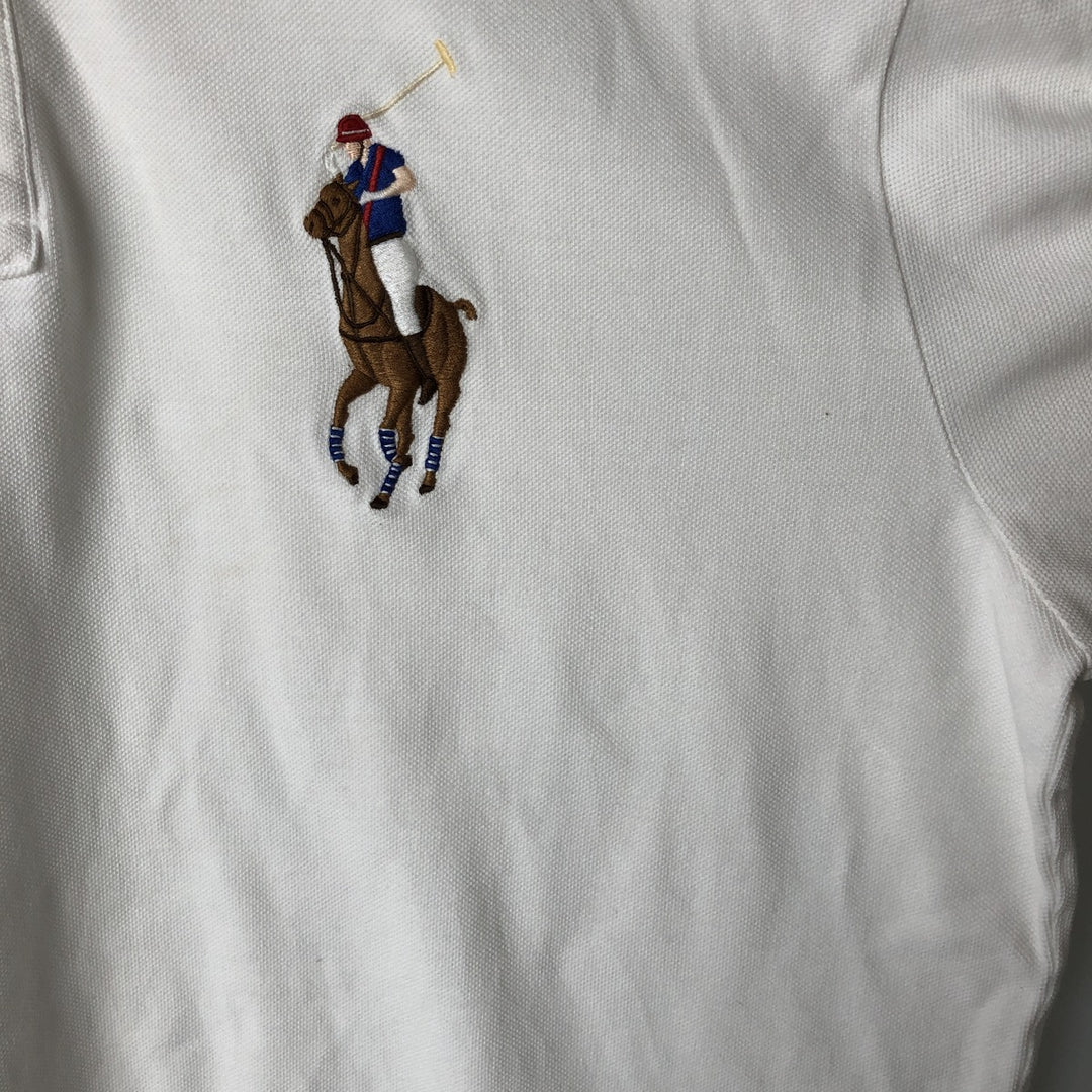 Ralph Lauren POLO by Ralph Lauren Big Pony Short Sleeve Polo Shirt Men's XL cotton white type Vintage Second Hand