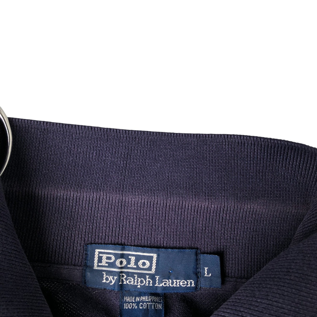 Ralph Lauren POLO by Ralph Lauren short sleeve polo shirt, men's size L cotton navy blue type Vintage Second Hand