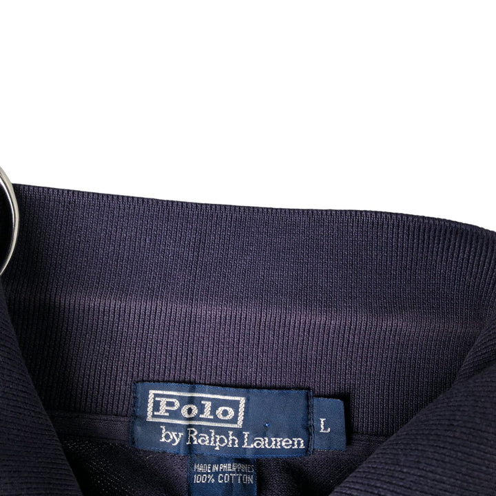 Ralph Lauren POLO by Ralph Lauren short sleeve polo shirt, men's size L cotton navy blue type Vintage Second Hand