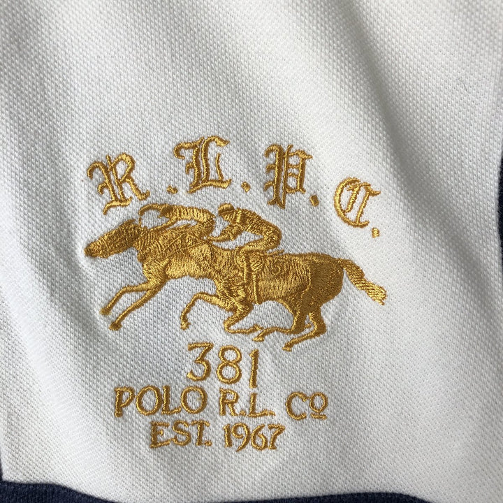 Ralph Lauren POLO by Ralph Lauren CUSTOM FIT short sleeve polo shirt, men's M size cotton white type Vintage Second Hand