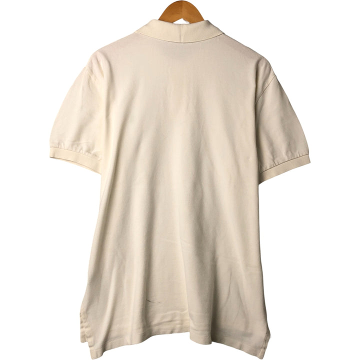 Ralph Lauren POLO by Ralph Lauren short sleeve polo shirt, men's size L cotton pale white type Vintage Second Hand