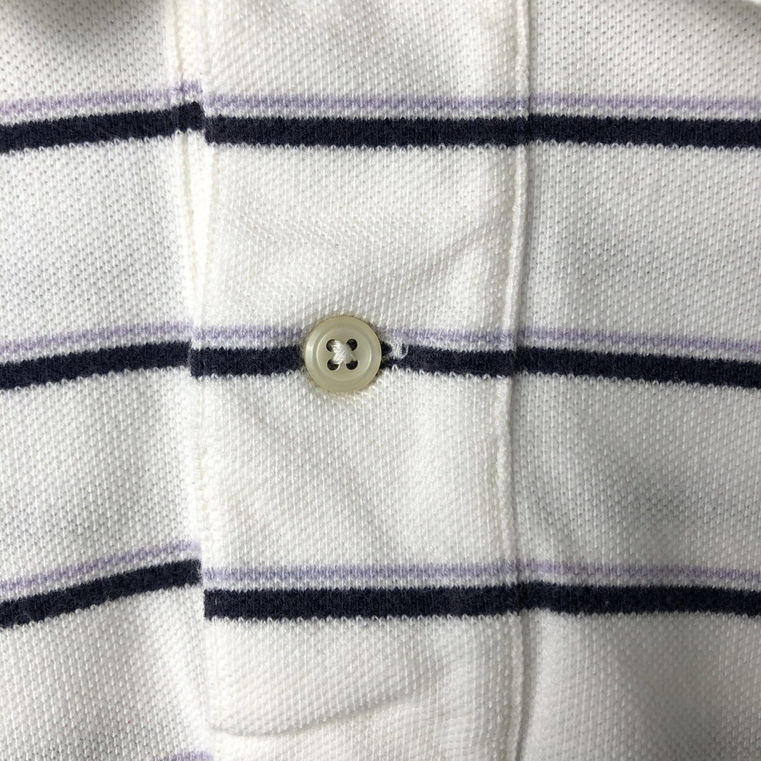 Ralph Lauren POLO by Ralph Lauren short sleeve striped polo shirt, men's size L cotton white type Vintage Second Hand