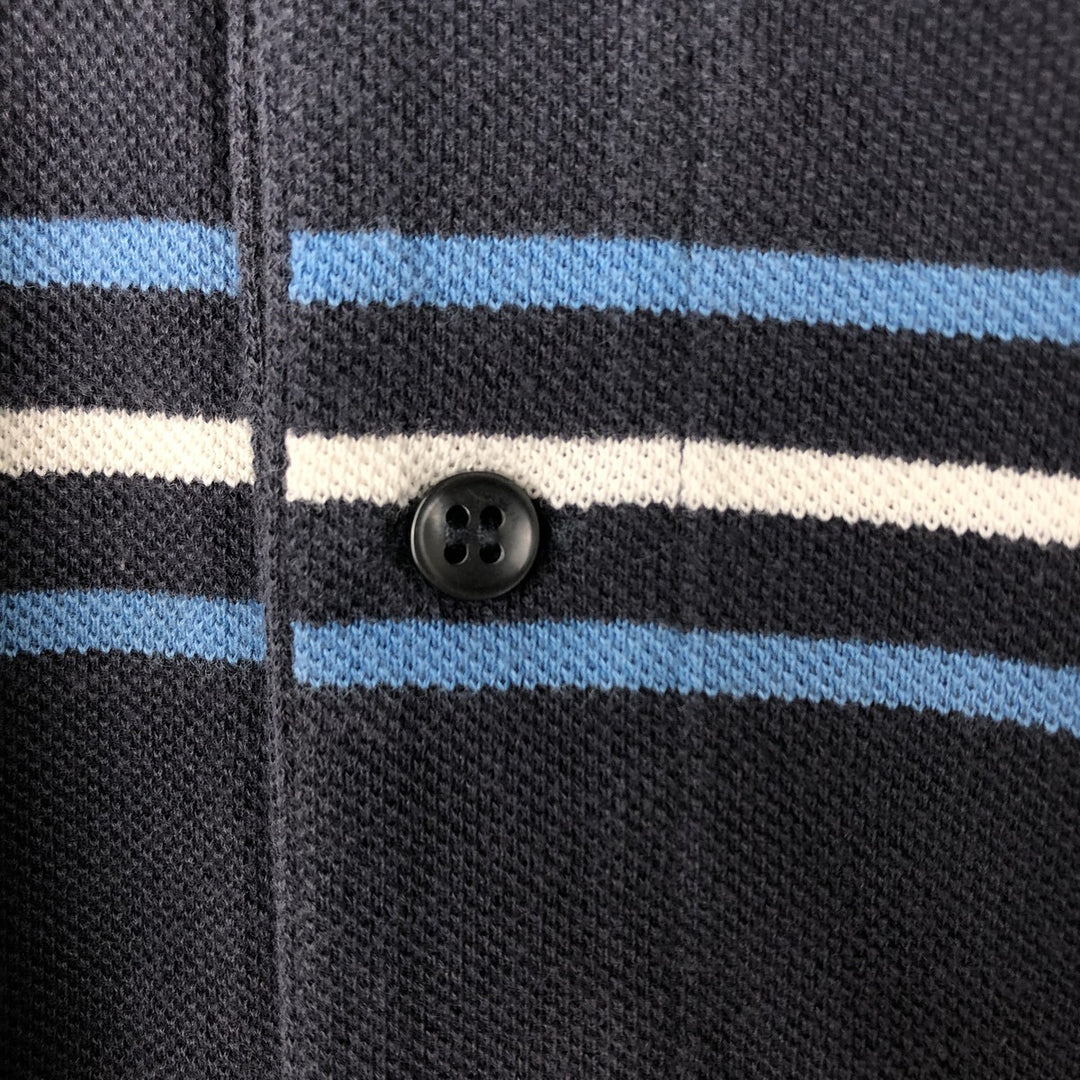 Lacoste LACOSTE Short Sleeve Striped Polo Shirt Size 3 Men's S unclear navy blue type Vintage Second Hand