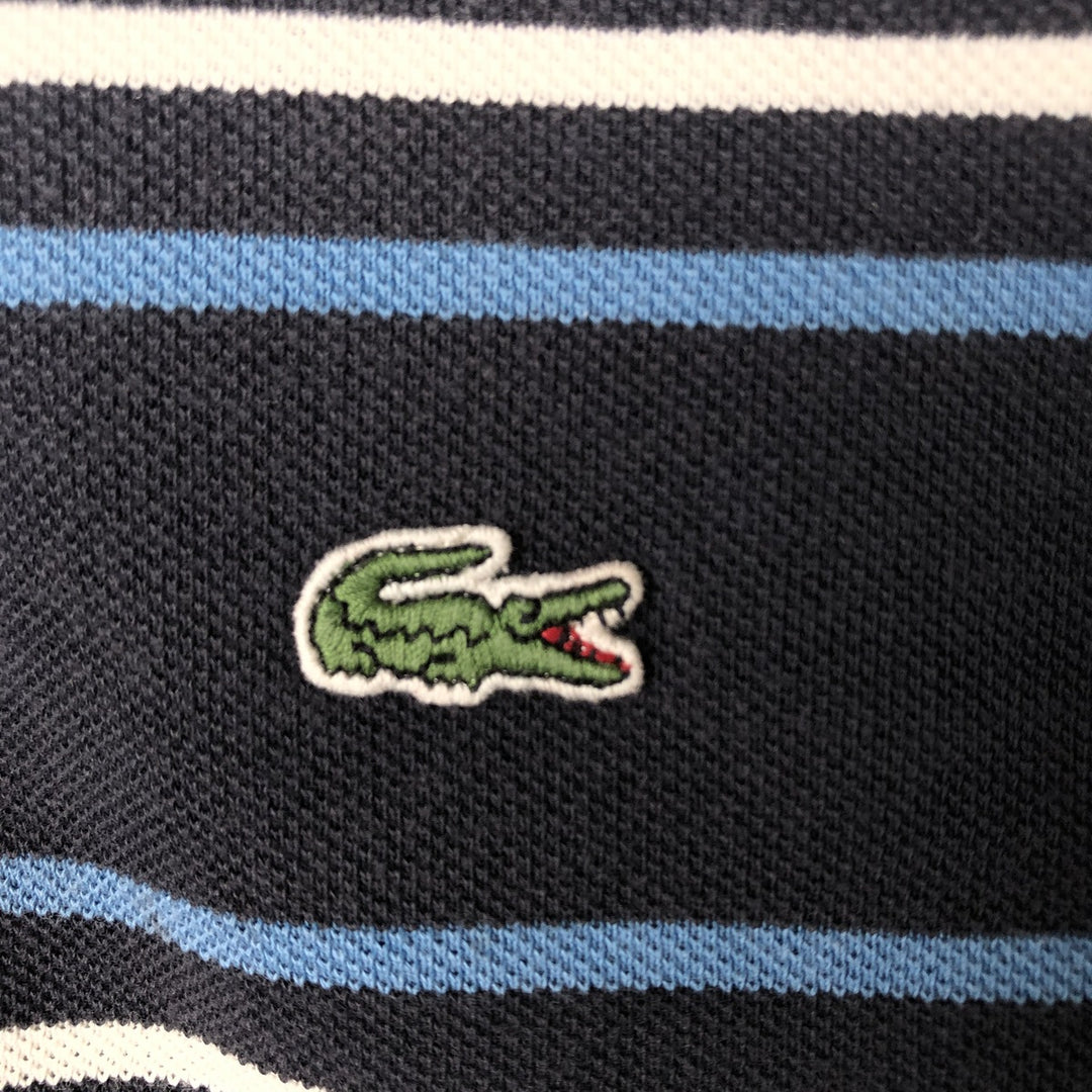 Lacoste LACOSTE Short Sleeve Striped Polo Shirt Size 3 Men's S unclear navy blue type Vintage Second Hand