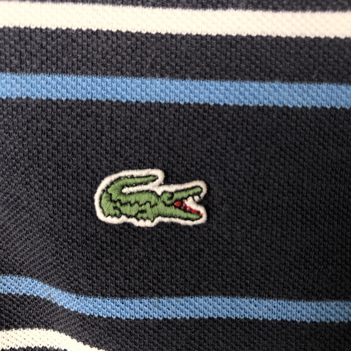 Lacoste LACOSTE Short Sleeve Striped Polo Shirt Size 3 Men's S unclear navy blue type Vintage Second Hand