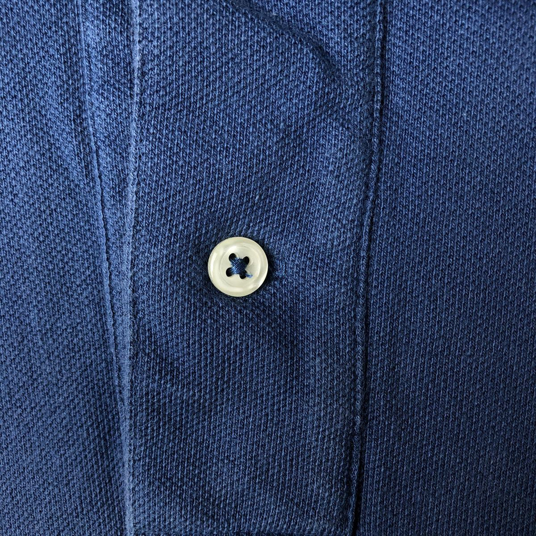 Ralph Lauren POLO by Ralph Lauren CUSTOM FIT short sleeve polo shirt, men's size L cotton Navy blue Vintage Second Hand