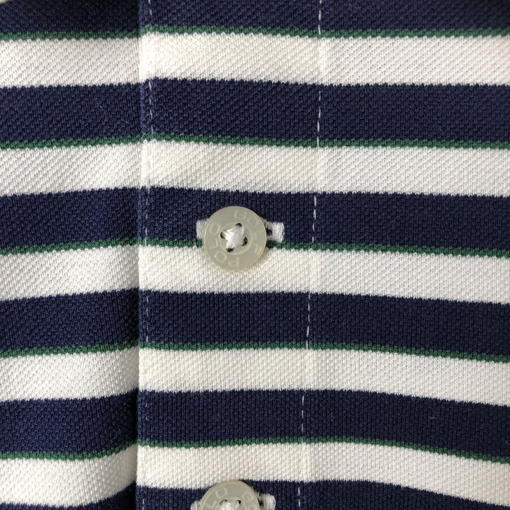 Ralph Lauren POLO GOLF Short Sleeve Striped Polo Shirt Men's Size L Pima Cotton white type Vintage Second Hand
