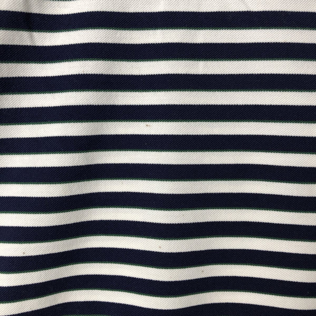 Ralph Lauren POLO GOLF Short Sleeve Striped Polo Shirt Men's Size L Pima Cotton white type Vintage Second Hand