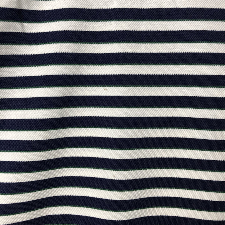 Ralph Lauren POLO GOLF Short Sleeve Striped Polo Shirt Men's Size L Pima Cotton white type Vintage Second Hand