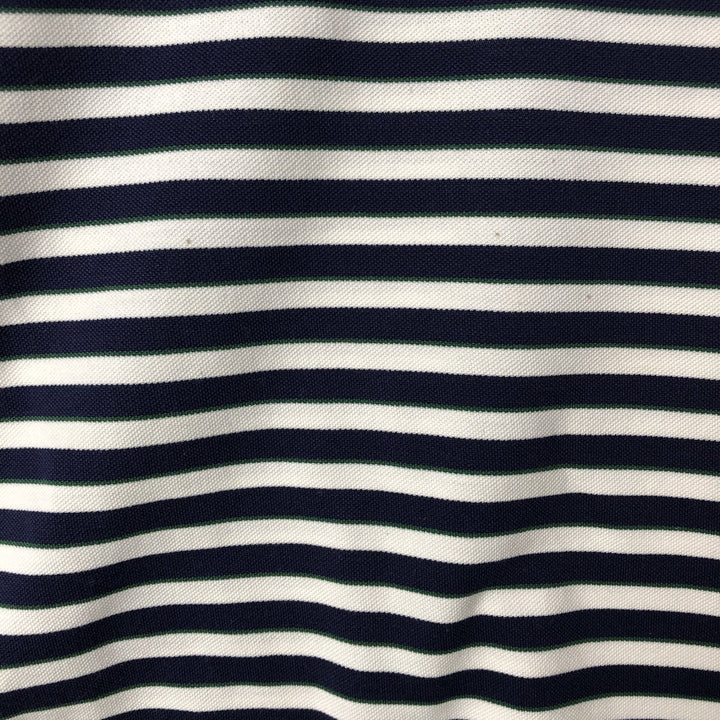 Ralph Lauren POLO GOLF Short Sleeve Striped Polo Shirt Men's Size L Pima Cotton white type Vintage Second Hand