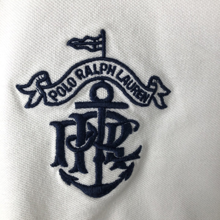 Ralph Lauren Polo by Ralph Lauren short sleeve polo shirt, men's XXL size cotton white type Vintage Second Hand