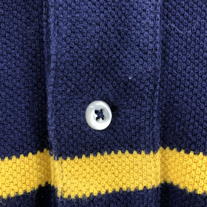 Ralph Lauren POLO by Ralph Lauren short sleeve polo shirt, men's XL size cotton navy blue type Vintage Second Hand