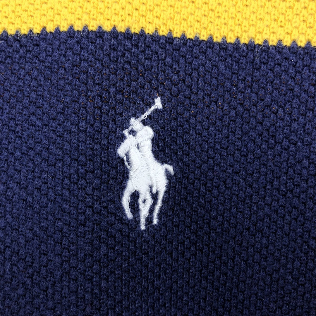 Ralph Lauren POLO by Ralph Lauren short sleeve polo shirt, men's XL size cotton navy blue type Vintage Second Hand
