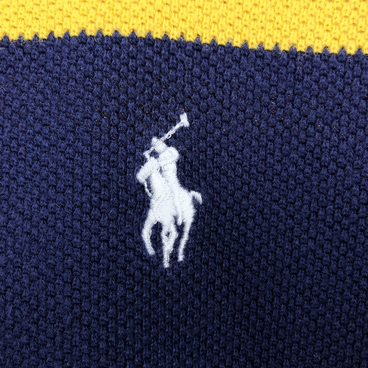 Ralph Lauren POLO by Ralph Lauren short sleeve polo shirt, men's XL size cotton navy blue type Vintage Second Hand
