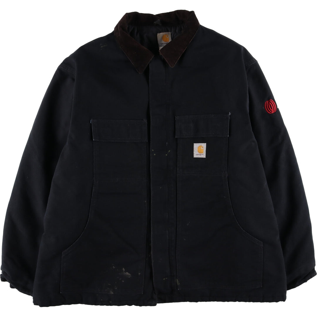 Carhartt Traditional Coat Duck Work Jacket Made in USA Men's XXL cotton black type Vintage Second Hand