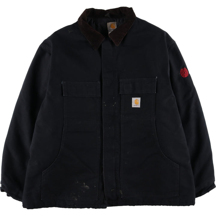 Carhartt Traditional Coat Duck Work Jacket Made in USA Men's XXL cotton black type Vintage Second Hand