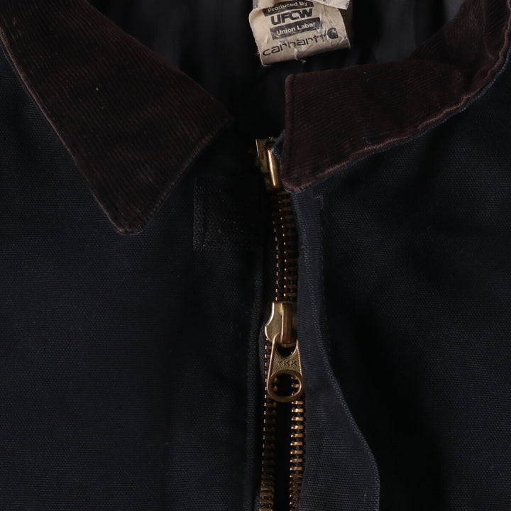 Carhartt Traditional Coat Duck Work Jacket Made in USA Men's XXL cotton black type Vintage Second Hand