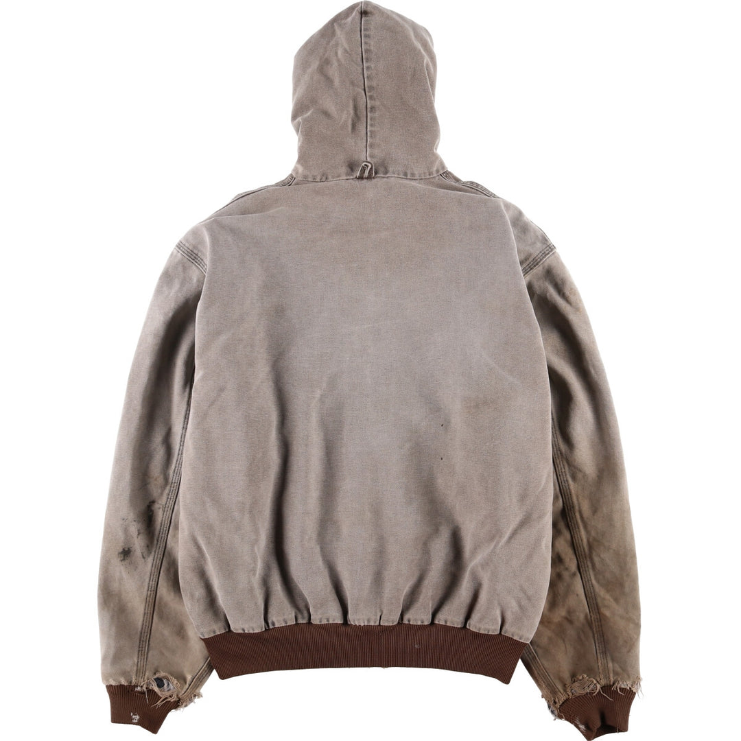 Carhartt Active Jacket Duck Full Zip Hoodie Men's XL unknown gray type Vintage Second Hand