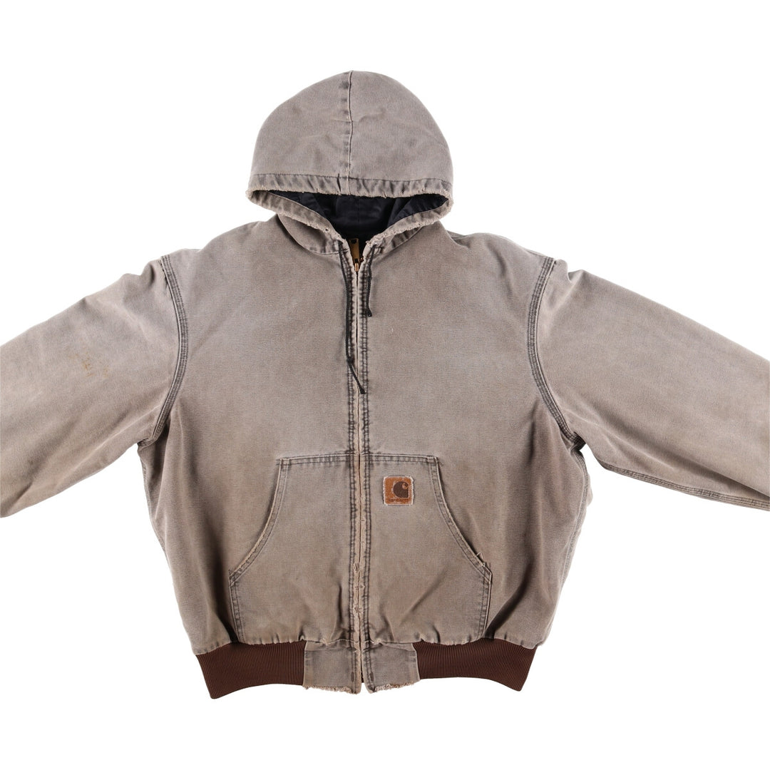 Carhartt Active Jacket Duck Full Zip Hoodie Men's XL unknown gray type Vintage Second Hand