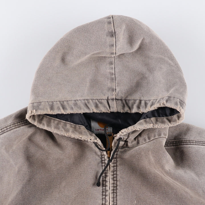Carhartt Active Jacket Duck Full Zip Hoodie Men's XL unknown gray type Vintage Second Hand