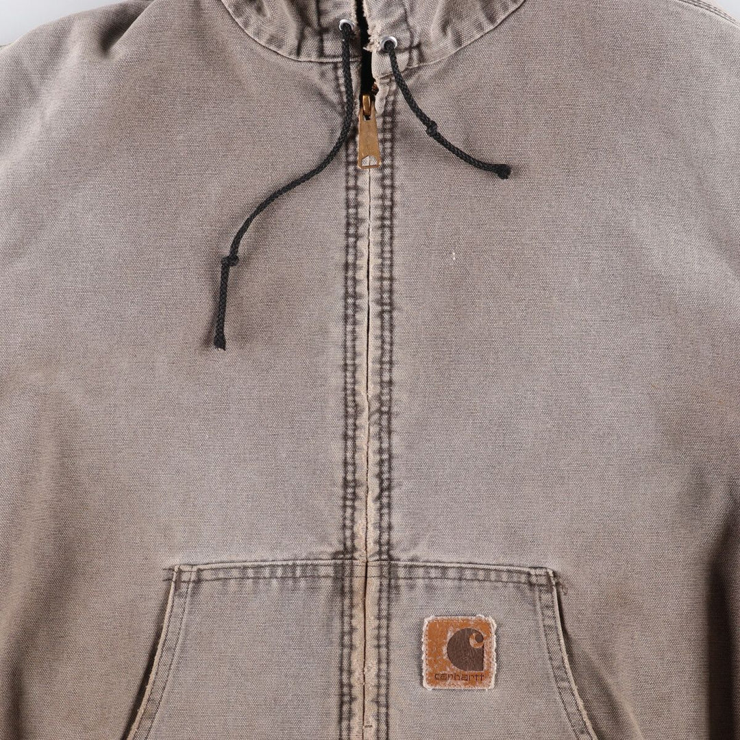 Carhartt Active Jacket Duck Full Zip Hoodie Men's XL unknown gray type Vintage Second Hand