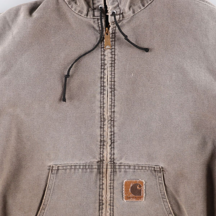 Carhartt Active Jacket Duck Full Zip Hoodie Men's XL unknown gray type Vintage Second Hand