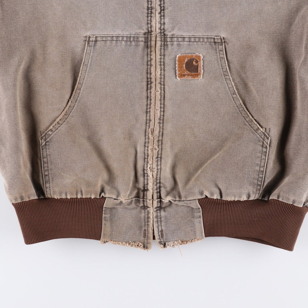 Carhartt Active Jacket Duck Full Zip Hoodie Men's XL unknown gray type Vintage Second Hand