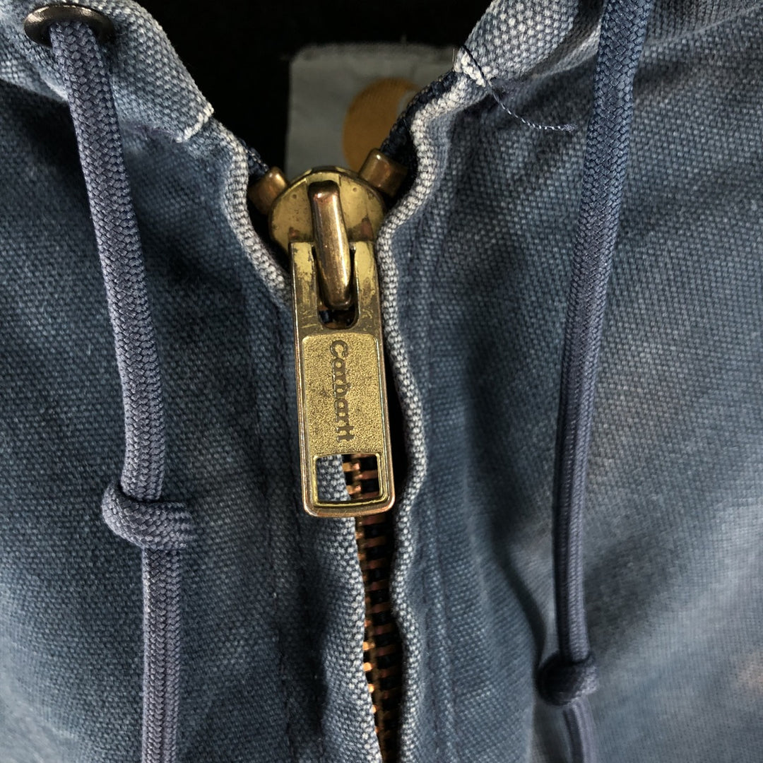 Carhartt Active Jacket Duck Full Zip Hoodie Men's XL unclear navy blue type Vintage Second Hand
